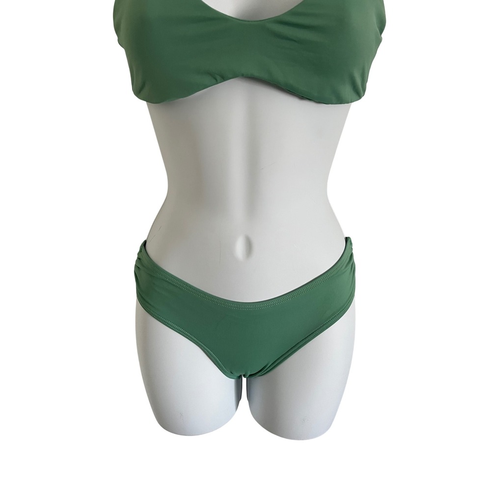 B SWIM Oasis Crisscross Back Bralette Bikini Top and Ruched Bottom Set - Picture 6 of 11